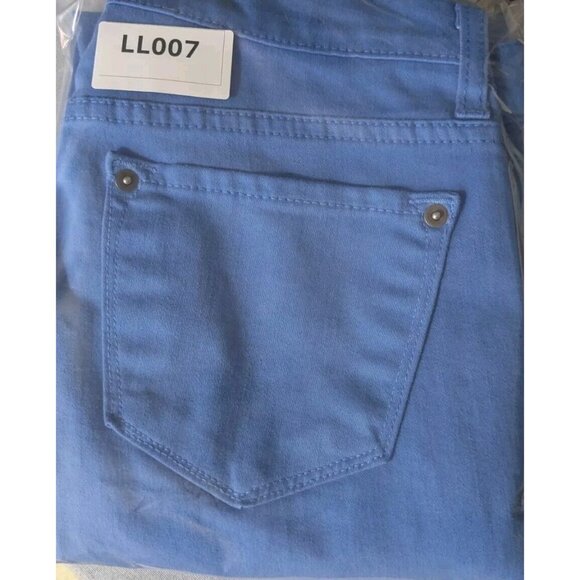 Francesca’s Birdcage Pants Women's 27 Turquoise Blue Skinny Stretch USA Made - Picture 10 of 10